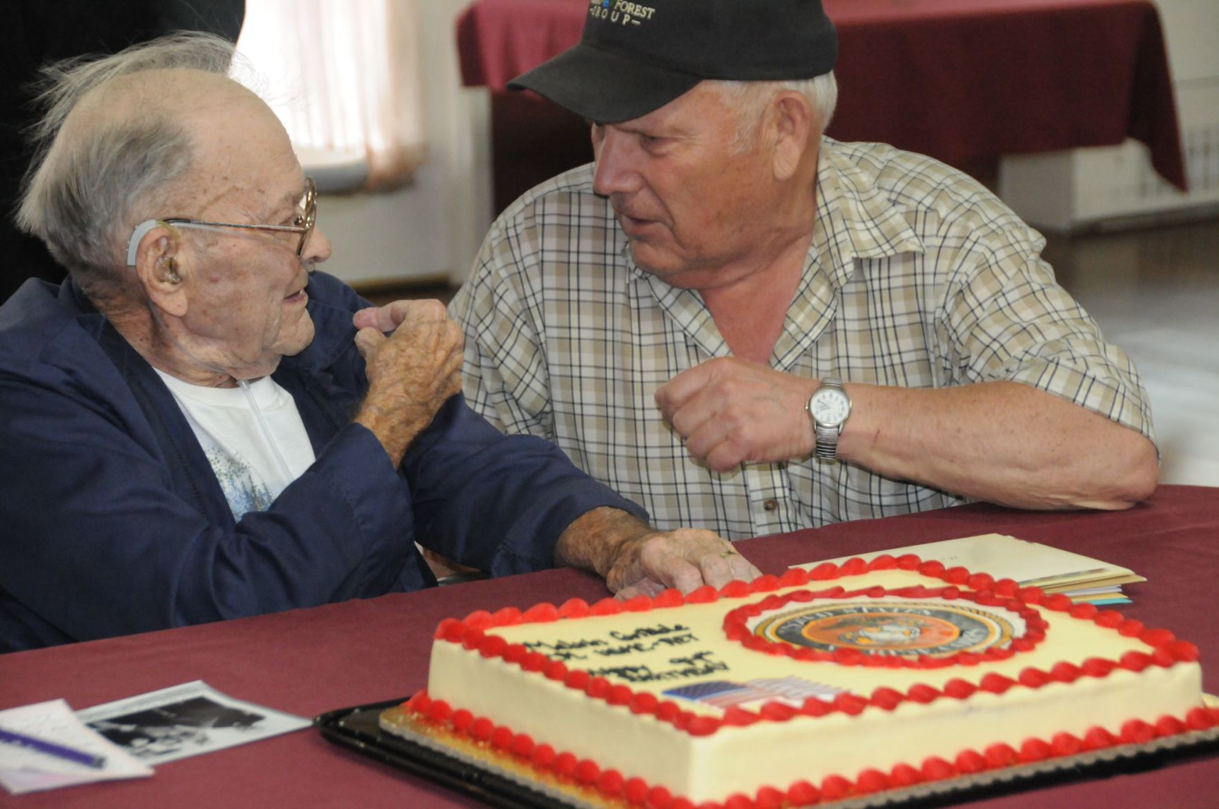 Friends help Marvin Gribble celebrate his birthday
